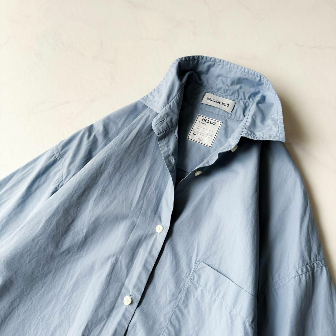 MADISONBLUE(マディソンブルー)の美品✨ マディソンブルー J.BRADLEY SHIRT ライトブルー ゆったり レディースのトップス(シャツ/ブラウス(長袖/七分))の商品写真