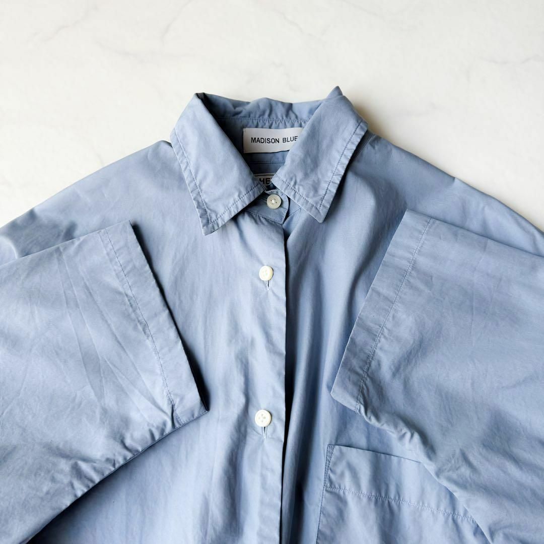 MADISONBLUE(マディソンブルー)の美品✨ マディソンブルー J.BRADLEY SHIRT ライトブルー ゆったり レディースのトップス(シャツ/ブラウス(長袖/七分))の商品写真