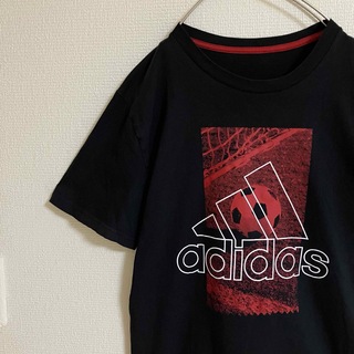 アディダス(adidas)のアディダスadidasスポーツパフォーマンスビッグロゴTシャツ黒TEEtシャツ(Tシャツ/カットソー(半袖/袖なし))
