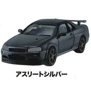 バンダイ(BANDAI)の1/64ミニカーMONO GT-R V・spec2 R34  アスリートシルバー(その他)