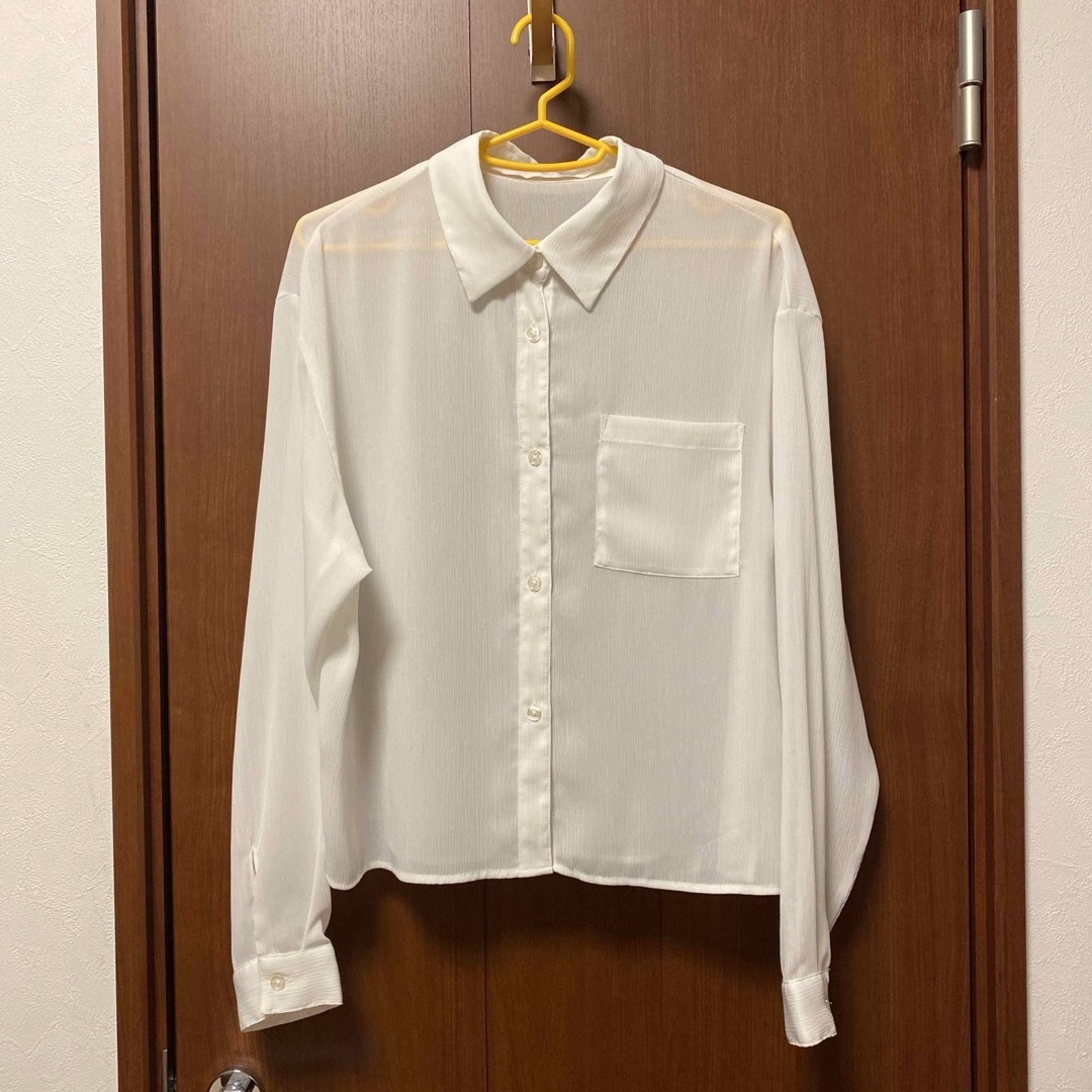 GU(ジーユー)のGU シアーシャツ レディースのトップス(シャツ/ブラウス(長袖/七分))の商品写真
