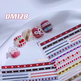 人気 3D ネイルシール 花 レース ネイルアート デコ用品 貼る DM128(デコパーツ)