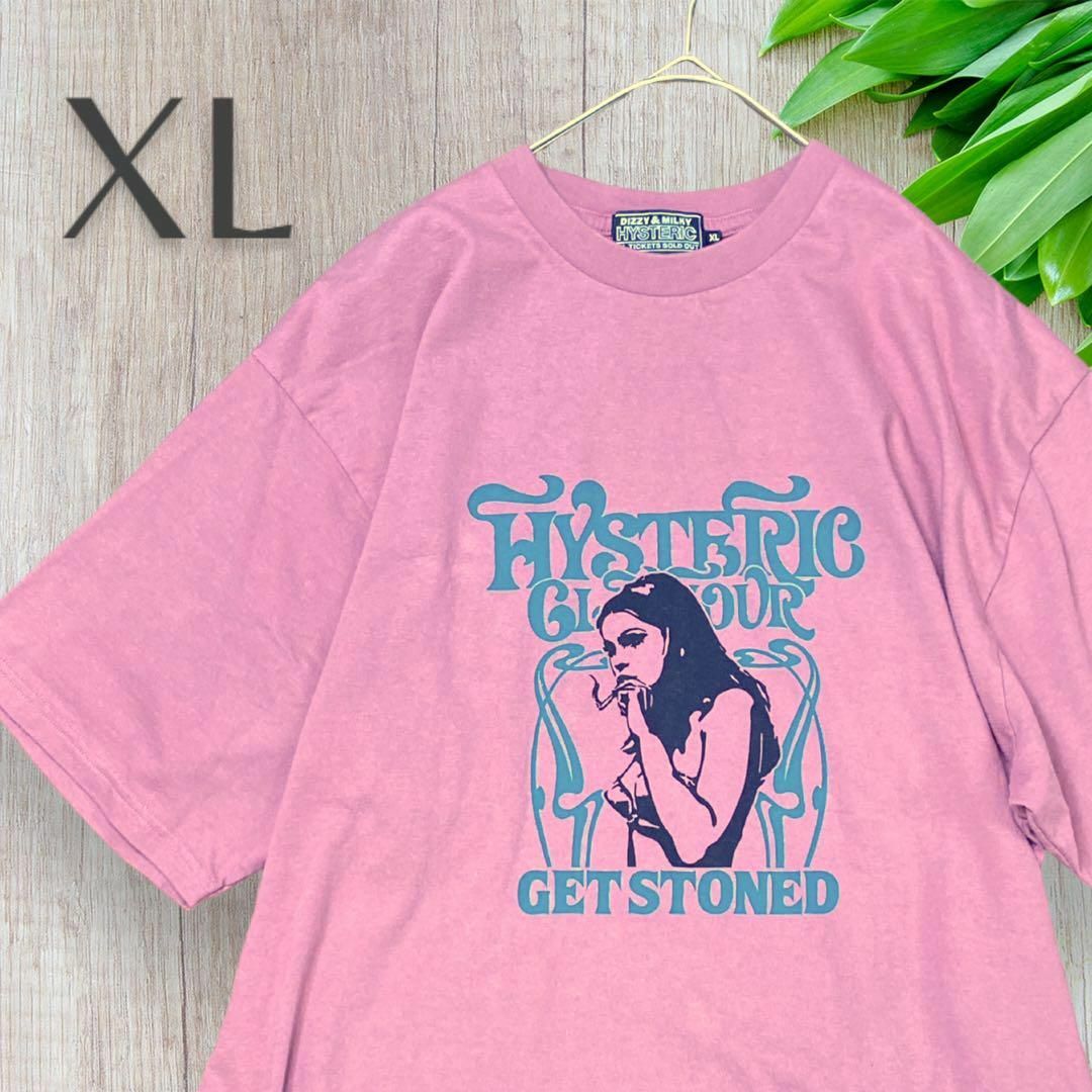 HYSTERIC GLAMOUR(ヒステリックグラマー)の【希少 即完売】ヒステリックグラマー ヒスガール XL Tシャツ ピンク メンズのトップス(Tシャツ/カットソー(半袖/袖なし))の商品写真