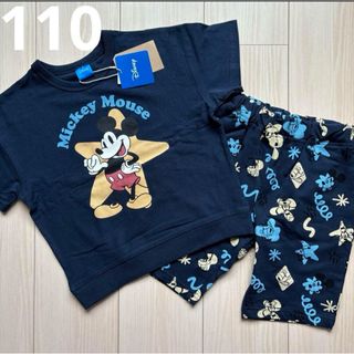 ディズニー(Disney)の【ディズニー】ミッキー キャラクター セットアップ Tシャツ☆パンツ 110(Tシャツ/カットソー)