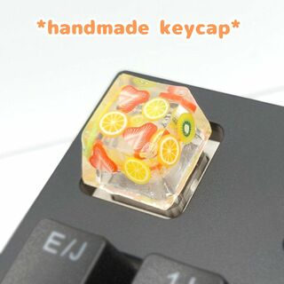 自作キーキャップ　フルーツいっぱい②　キートップ　keycap クリアカラー(PC周辺機器)