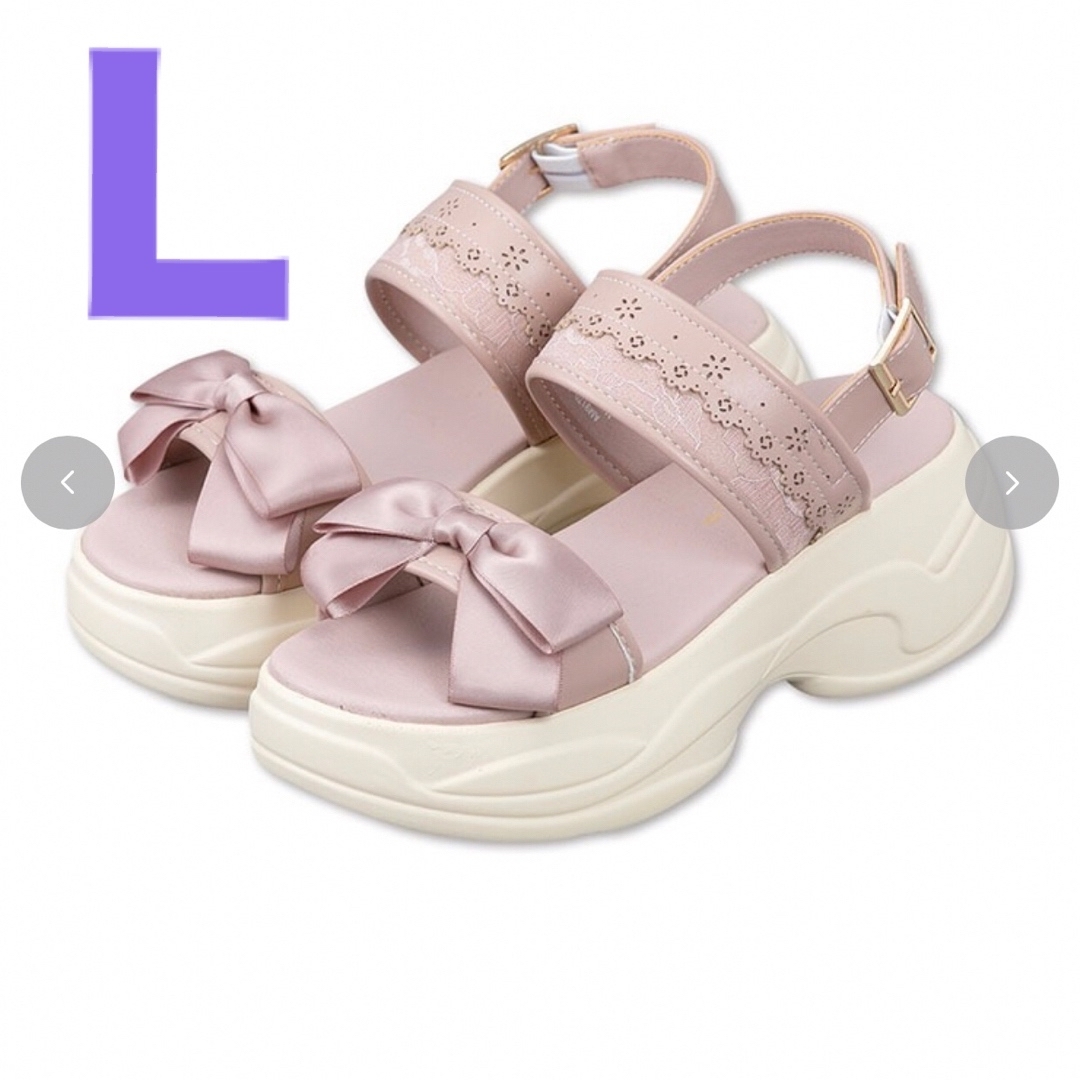 しまむら(シマムラ)の青木美沙子コラボ　スポーツサンダル　ピンク　Ｌサイズ レディースの靴/シューズ(サンダル)の商品写真