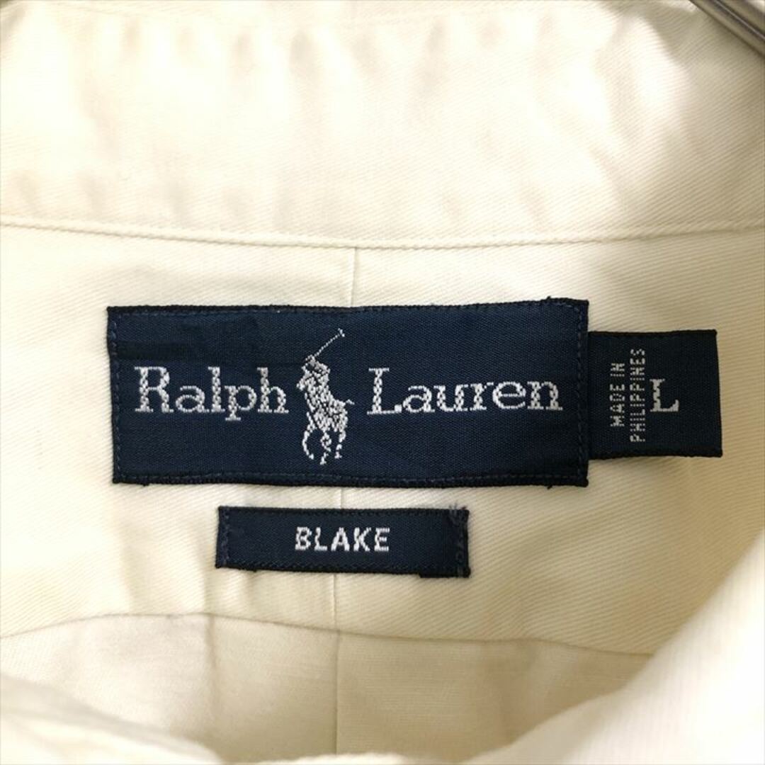 Ralph Lauren(ラルフローレン)の90s 古着 ラルフローレン BDシャツ オーバーサイズ 刺繍ロゴ L  メンズのトップス(シャツ)の商品写真