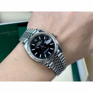 ロレックス(ROLEX)のロレックス デイトジャスト36 126234 黒文字盤 ジュビリーブレス ランダ(腕時計(アナログ))