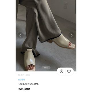 アメリヴィンテージ(Ameri VINTAGE)のAMERI vintage TAB EASY SANDAL Mサイズ(サンダル)