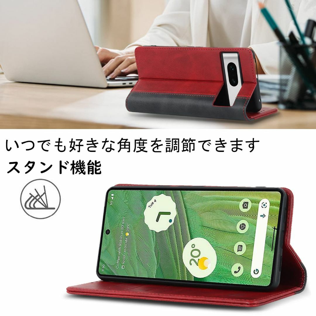 【色: レッド+ブラック】Ｈａｖａｙａ Google Pixel 7 ケース グ スマホ/家電/カメラのスマホアクセサリー(その他)の商品写真