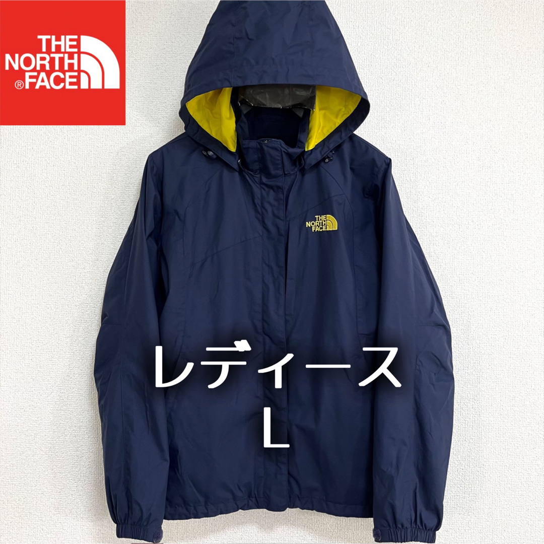 THE NORTH FACE(ザノースフェイス)の美品 ノースフェイス マウンテンパーカー レディースL フード着脱可 ロゴ刺繍 レディースのジャケット/アウター(ナイロンジャケット)の商品写真