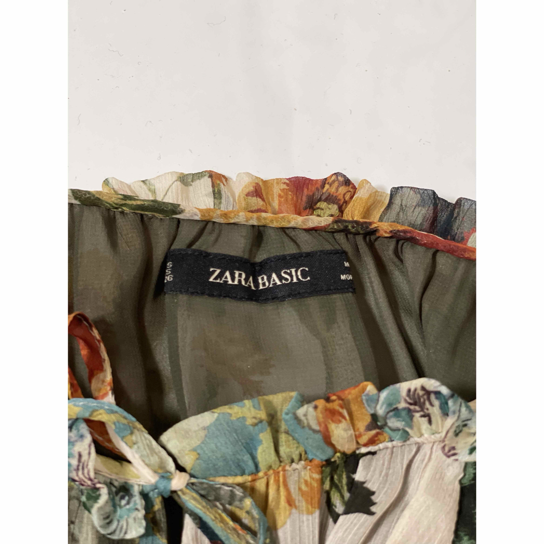 ZARA(ザラ)のzara 袖レース総柄ワンピース レディースのワンピース(ロングワンピース/マキシワンピース)の商品写真