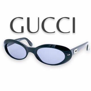 Gucci - 美品 GUCCI サングラス GG2413 ブラック オーバル 度なし