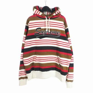 シュプリーム(Supreme)のシュプリーム SUPREME Striped Hooded Crewneck(パーカー)