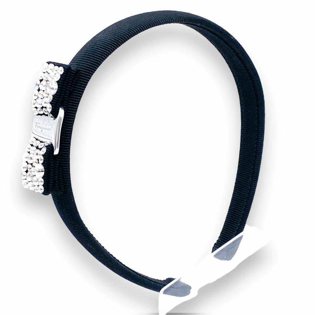 美品☆Ferragamo フェラガモ カチューシャ ヴァラリボン ライン 美品☆Ferragamo フェラガモ カチューシャ ヴァラリボン ライン