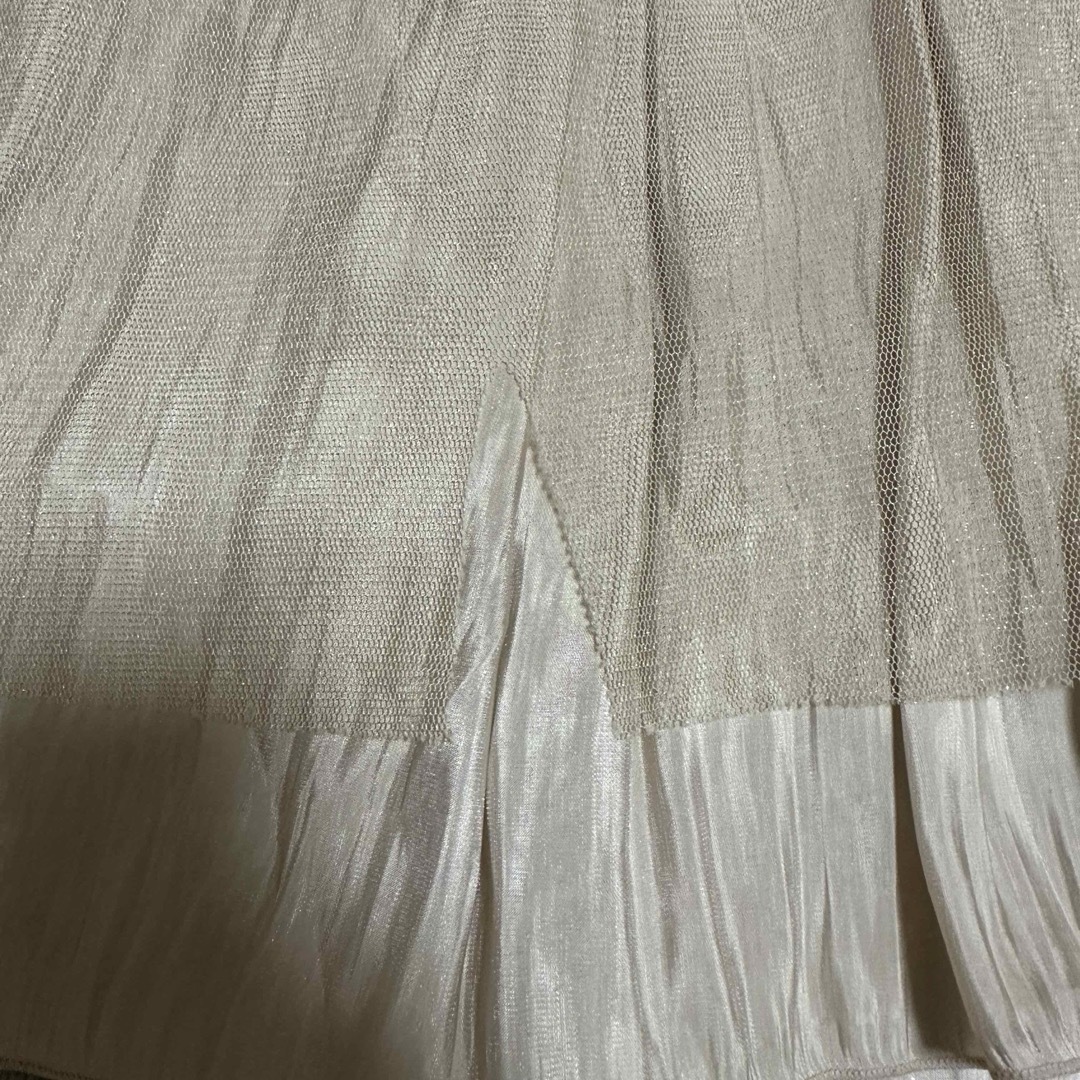 w closet(ダブルクローゼット)のw closet  プリーツシャイニーサテン×チュールリバーシブルスカート レディースのスカート(ロングスカート)の商品写真