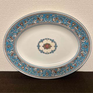 ウェッジウッド(WEDGWOOD)のウェッジウッド　フロレンティーン　ターコイズ　ディナーオーバルプレート　35cm(食器)