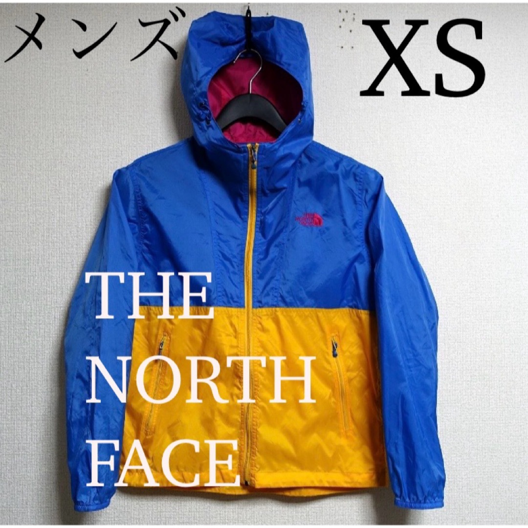 THE NORTH FACE(ザノースフェイス)のノースフェイス　マウンテンパーカー　アウター　メンズXS  ブルー/イエロー系 メンズのジャケット/アウター(マウンテンパーカー)の商品写真