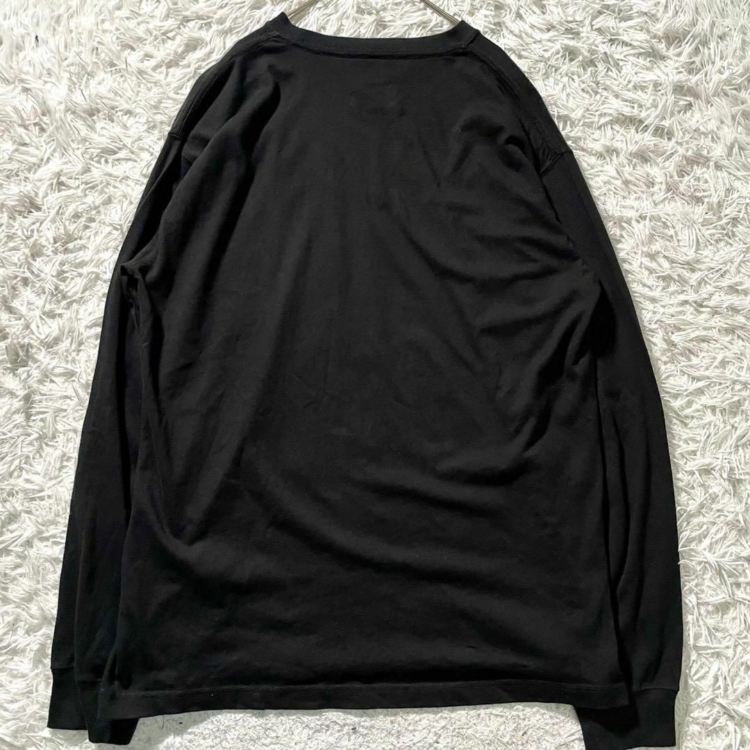 Yohji Yamamoto(ヨウジヤマモト)の★美品 ヨウジヤマモト× ニューエラ Tシャツ 長袖 センターロゴ 黒 XXL メンズのトップス(Tシャツ/カットソー(七分/長袖))の商品写真