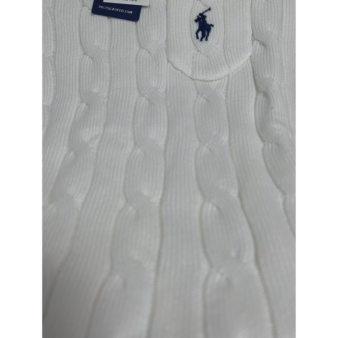 POLO RALPH LAUREN(ポロラルフローレン)のRalph Lauren 薄手ラルフローレンサマーニットケーブルニット半袖 レディースのトップス(Tシャツ(半袖/袖なし))の商品写真