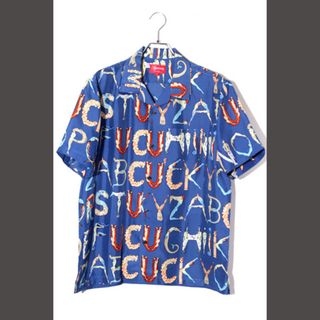 シュプリーム(Supreme)の18SS Supreme Alphabet Silk Shirt L Navy(シャツ)