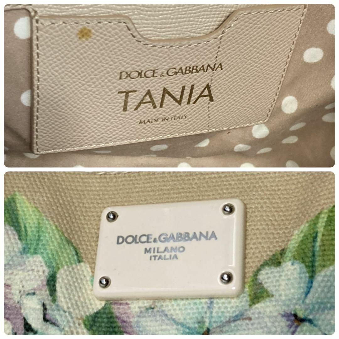 DOLCE&GABBANA(ドルチェアンドガッバーナ)の希少 ドルチェ＆ガッバーナ 紫陽花 TANIA トートバッグ レザー キャンバス レディースのバッグ(ハンドバッグ)の商品写真