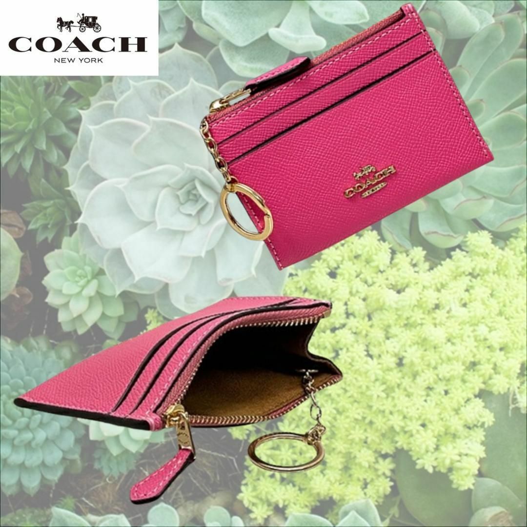 COACH(コーチ)のCOACH コーチ コインケース カードケース 定期入れ キーリングつき レディースのファッション小物(コインケース)の商品写真