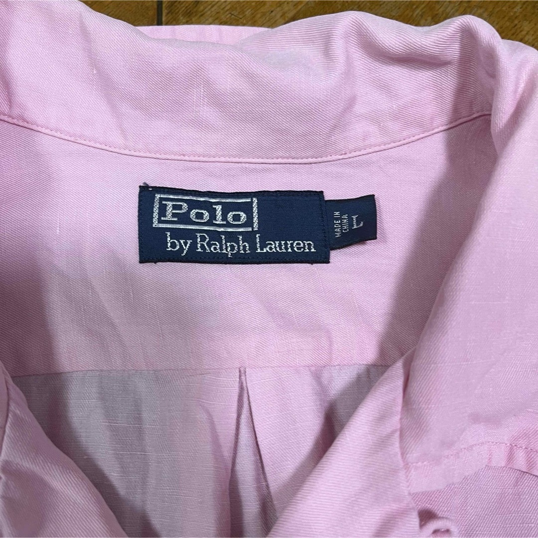 POLO RALPH LAUREN(ポロラルフローレン)のPolo by Ralph Lauren 開襟シャツ 裾ポニー サイズL メンズのトップス(シャツ)の商品写真