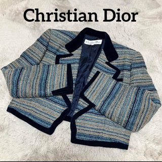 Christian Dior - Christian Dior ディオール ヴィンテージ ツイード ベロア チビ丈