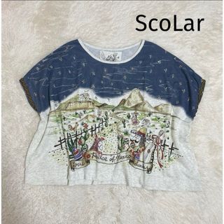 スカラー(ScoLar)のScoLar Tシャツ サボテン カウボーイ 半袖(Tシャツ(半袖/袖なし))
