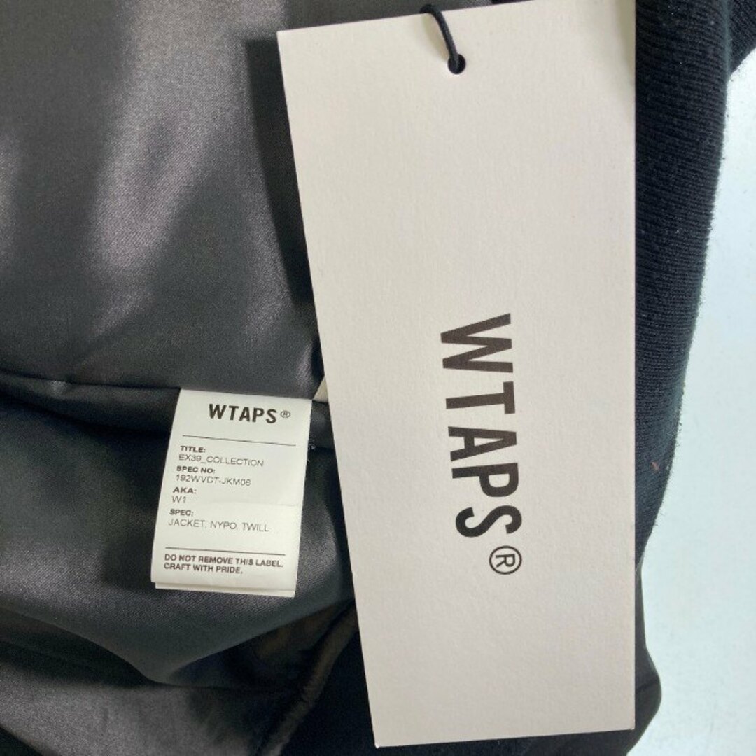 W)taps(ダブルタップス)の★WTAPS ダブルタップス 19AW 192WVDT-JKM06 W1 JACKET.NYPO.TWILL MA-1 中綿ジャケット ブラック sizeS メンズのジャケット/アウター(その他)の商品写真