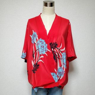 ダイアンフォンファステンバーグ(DIANE von FURSTENBERG)のDIANE von FURSTENBERG カシュクール トップス シルク100(シャツ/ブラウス(半袖/袖なし))