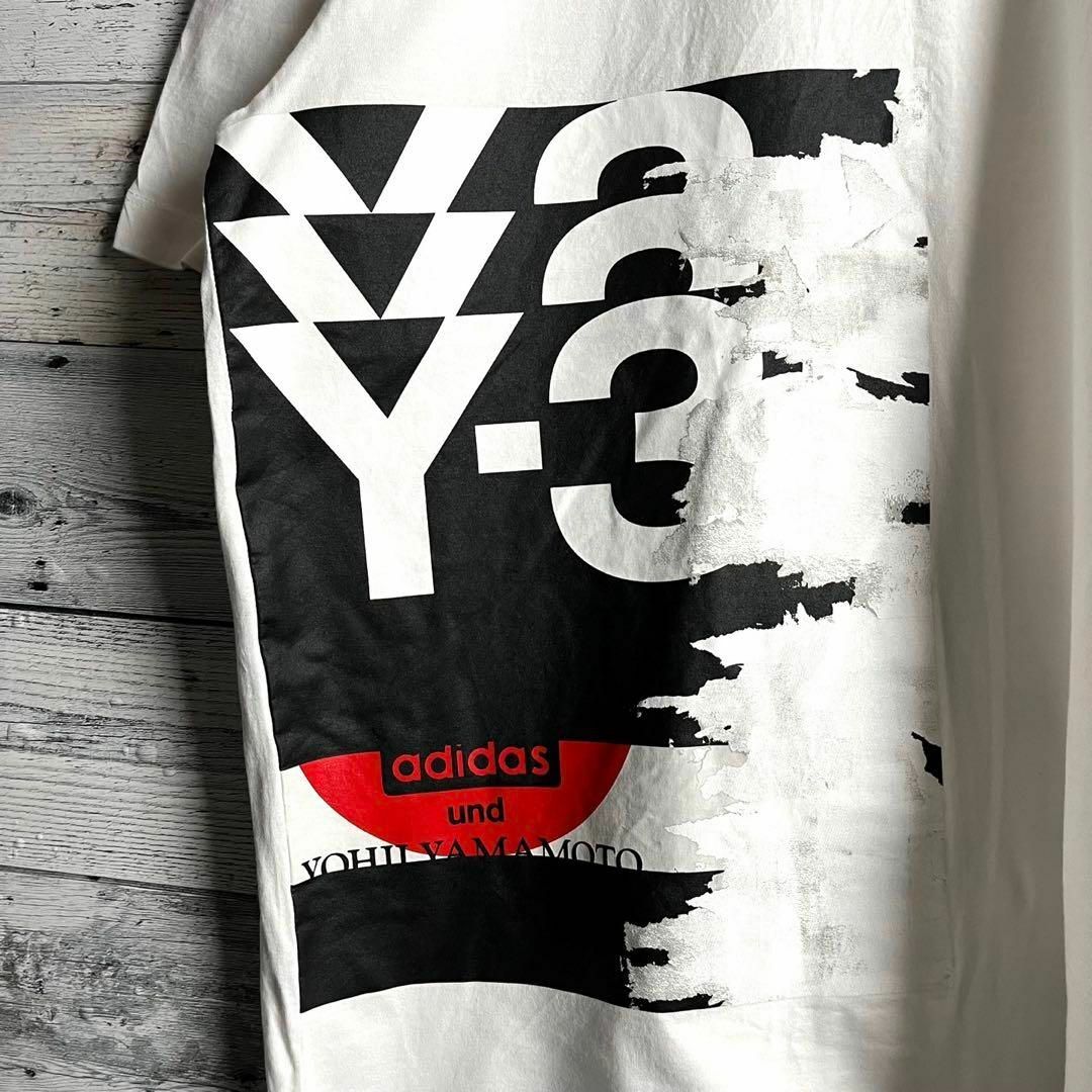 Y-3(ワイスリー)の【希少デザイン】Y-3☆ ビッグプリント入り 定番カラー Tシャツ メンズのトップス(Tシャツ/カットソー(半袖/袖なし))の商品写真