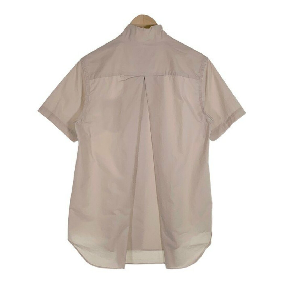 FUMITO GANRYU フミトガンリュウ BANDED COLLAR SHIRT バンドカラー 比翼 デザインシャツ ベージュ 半袖 Fu1-Sh-10 Size 2 メンズのトップス(シャツ)の商品写真