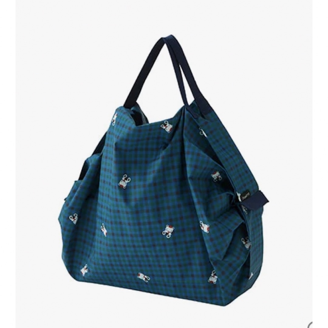 familiar(ファミリア)のファミリア　コンパクトバッグ　シュパット青系Ｓ レディースのバッグ(エコバッグ)の商品写真