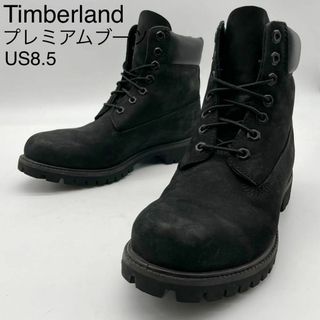 ティンバーランド(Timberland)の★美品 ティンバーランド プレミアムブーツ ウォータープルーフ 黒 US8.5(ブーツ)