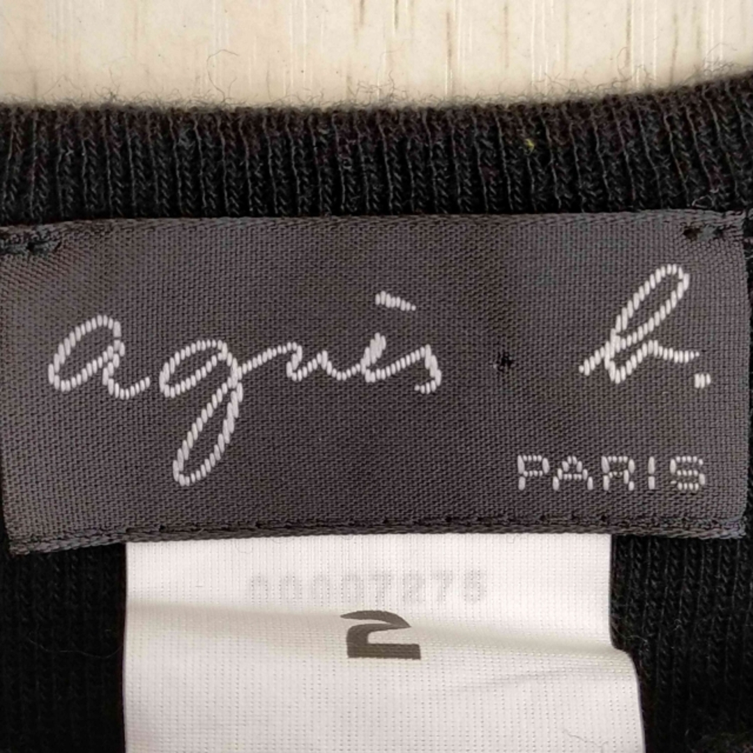 agnes b.(アニエスベー)のagnes b. PARIS(アニエスベー) 日本製 クルーネック半袖tシャツ レディースのトップス(Tシャツ(半袖/袖なし))の商品写真