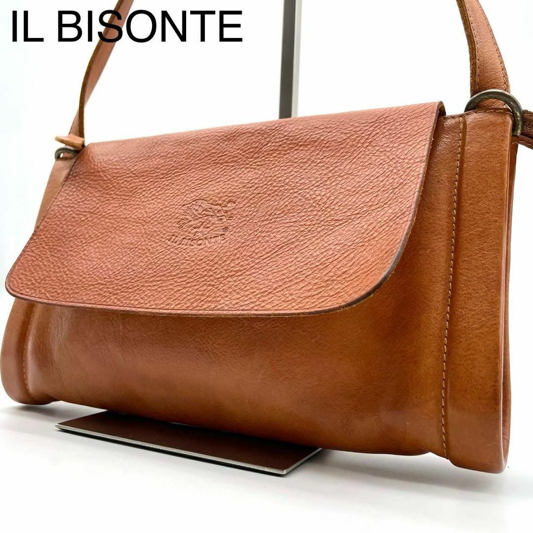 IL BISONTE(イルビゾンテ)のIL BISONTE イルビゾンテ ワンショルダー 肩掛け レザー イタリア製 レディースのバッグ(ショルダーバッグ)の商品写真