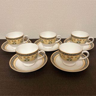 ウェッジウッド(WEDGWOOD)のウェッジウッド　インディア　リー　カップ&ソーサー　5セット(グラス/カップ)