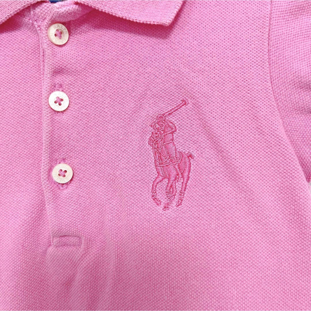 Ralph Lauren(ラルフローレン)のラルフローレン　ワンピース　80 ピンク　ビッグポニー　半袖　夏　夏服　女の子 キッズ/ベビー/マタニティのベビー服(~85cm)(ワンピース)の商品写真