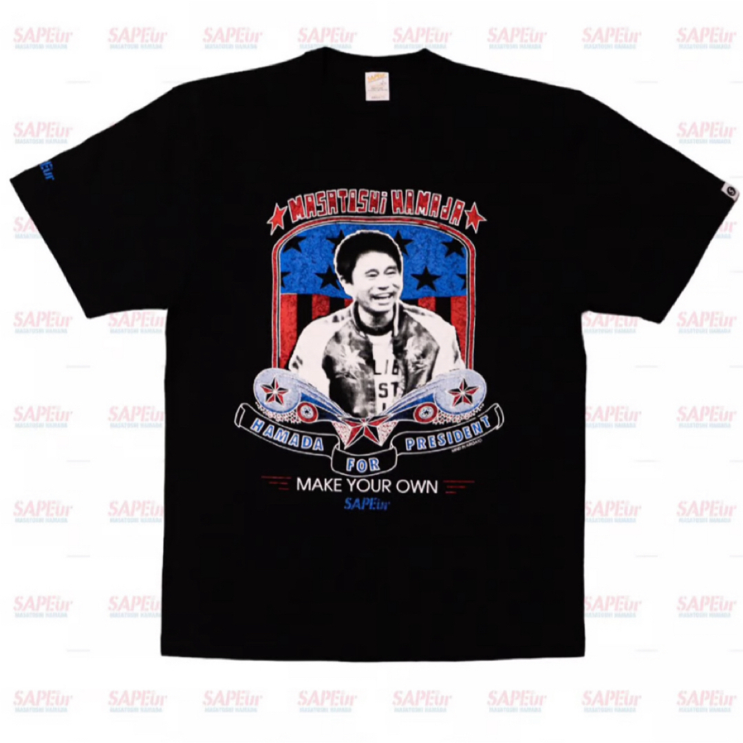 SAPEur×MASATOSHI HAMADA ブラック XXL メンズのトップス(Tシャツ/カットソー(半袖/袖なし))の商品写真