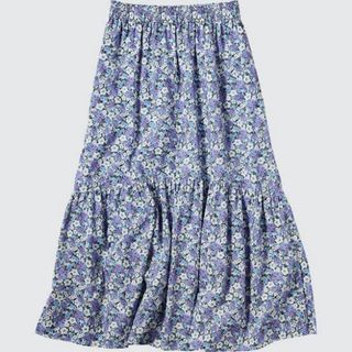 ユニクロ(UNIQLO)のUNIQLO ユニクロ ポール&ジョー 花柄ティアードスカート M(ロングスカート)