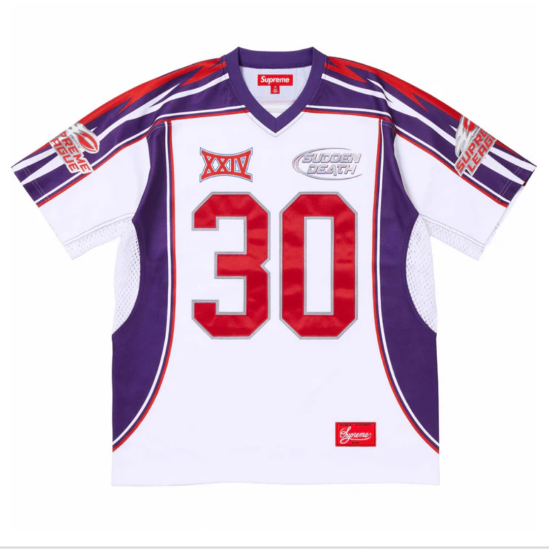 Supreme(シュプリーム)のSupreme Sudden Death Football Jersey 白 メンズのトップス(Tシャツ/カットソー(半袖/袖なし))の商品写真