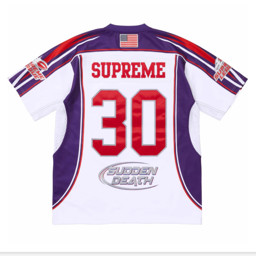 Supreme(シュプリーム)のSupreme Sudden Death Football Jersey 白 メンズのトップス(Tシャツ/カットソー(半袖/袖なし))の商品写真