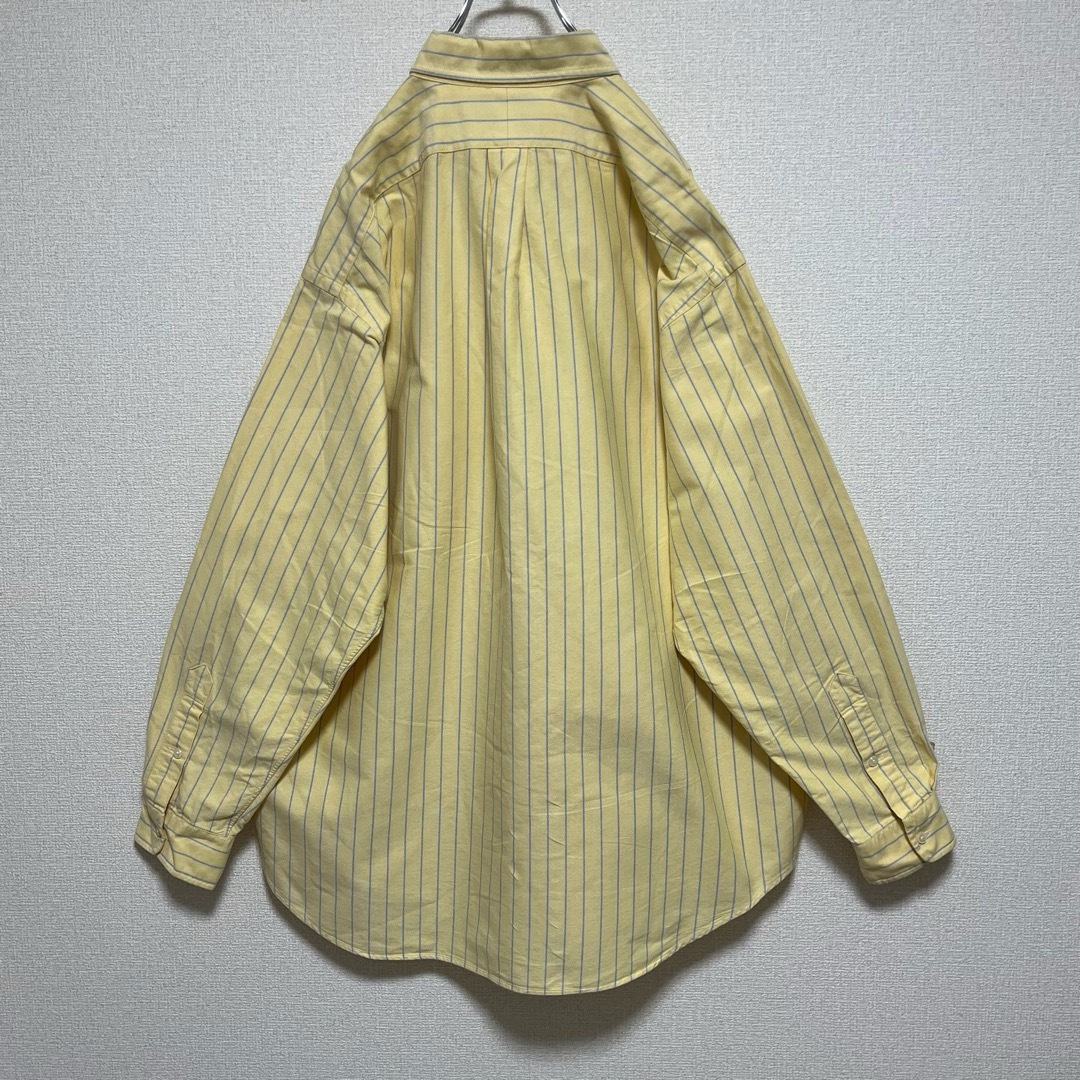 Ralph Lauren(ラルフローレン)のラルフローレン　BDシャツ 長袖 イエロー 青ストライプ 胸ポケット ポニー刺繍 メンズのトップス(シャツ)の商品写真