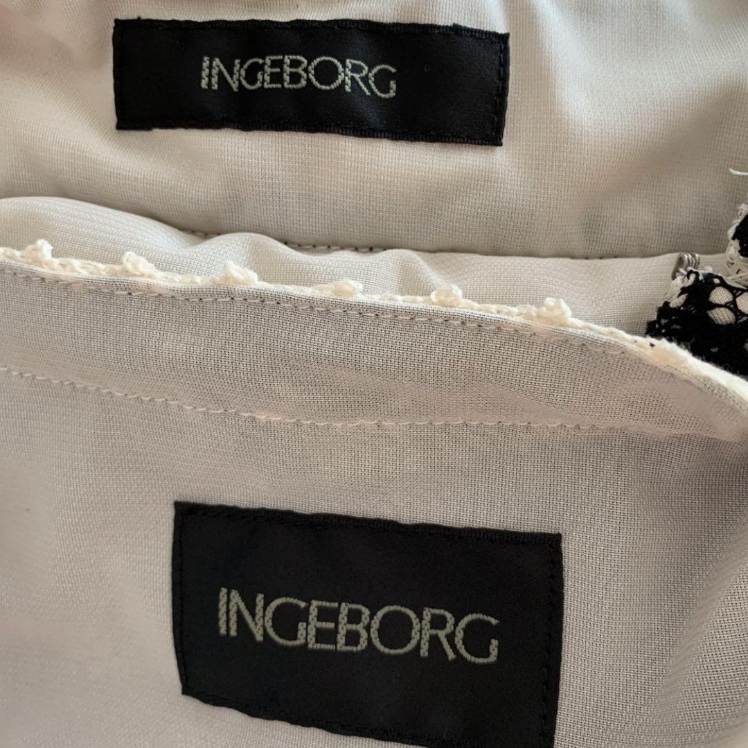 INGEBORG(インゲボルグ)のINGEBORG  黒レースジャケット&スカート　未使用品 レディースのジャケット/アウター(テーラードジャケット)の商品写真