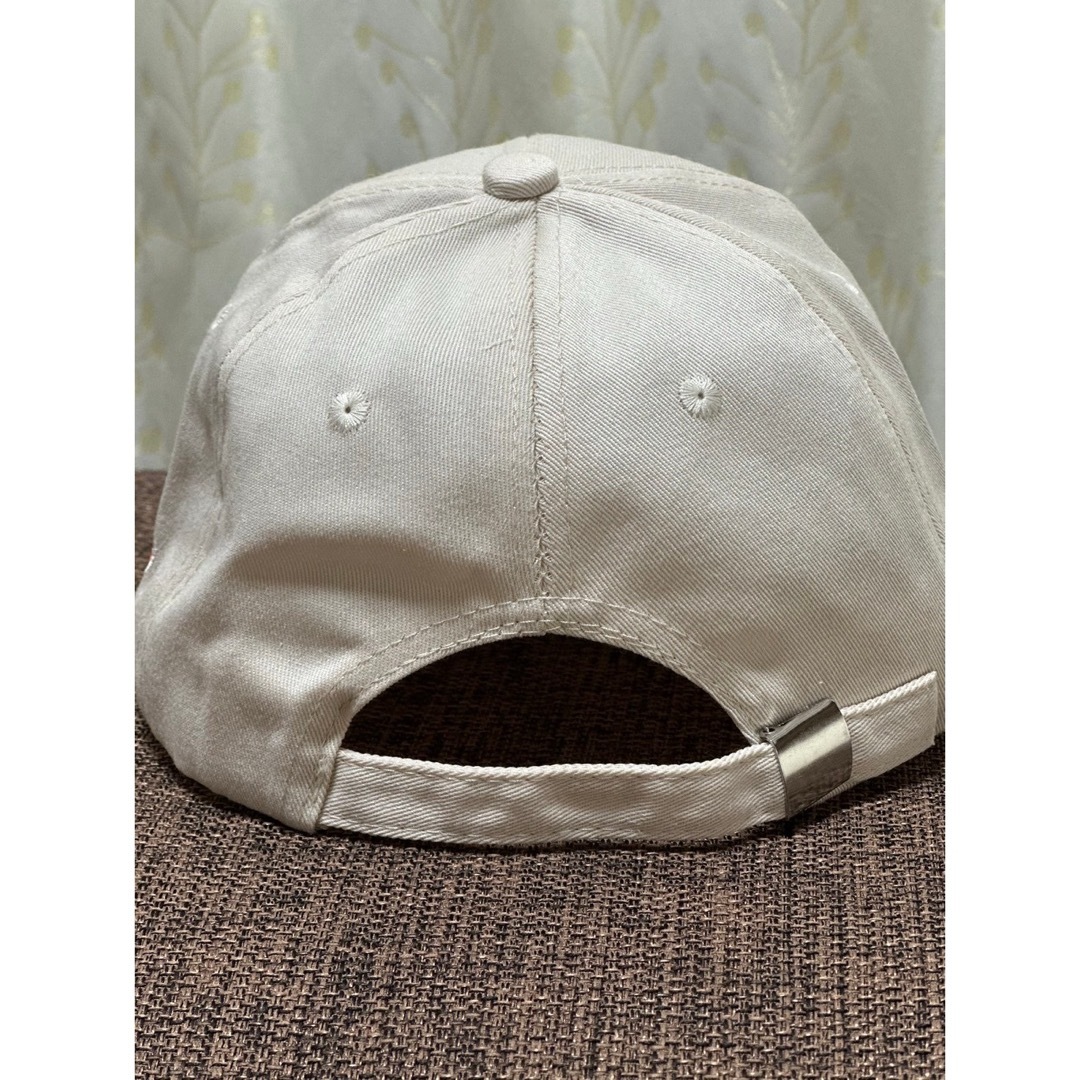 キャップ レディース ハート ワンポイント 刺繍 ベージュ UVカット 紫外線 レディースの帽子(キャップ)の商品写真
