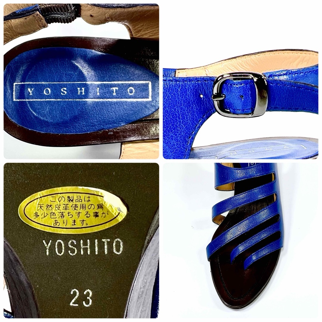 YOSHITO(ヨシト)の【新品未使用】YOSHITO ヨシト ストラップ サンダル ブルー 23.0 レディースの靴/シューズ(サンダル)の商品写真