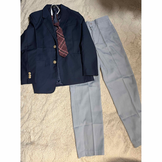 男子高校生 コスプレブレザー 学生服一式セット Mサイズ 男子高生 制服 紺色(衣装一式)