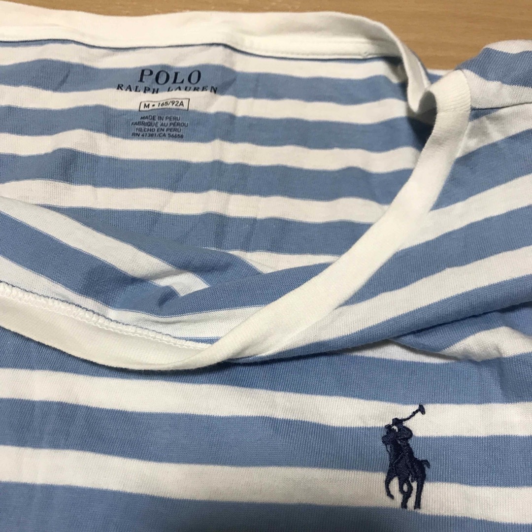 Ralph Lauren(ラルフローレン)の美品　ラルフローレン　ボーダー　カットソー　九分袖　M レディースのトップス(カットソー(長袖/七分))の商品写真